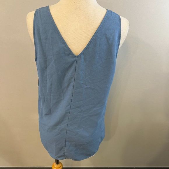 NWOT NORDSTROM V-Neck Tank‎ Top in Blue Coronet (S) - Picture 8 of 12